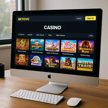 Betovo Casino - Interfaccia Desktop - Design Moderno